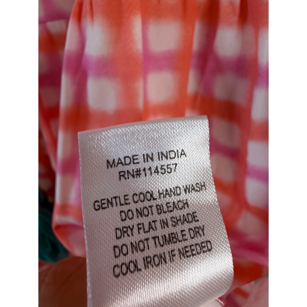 THML Pink and Orange Checked Mini Dress - Picture 5 of 6